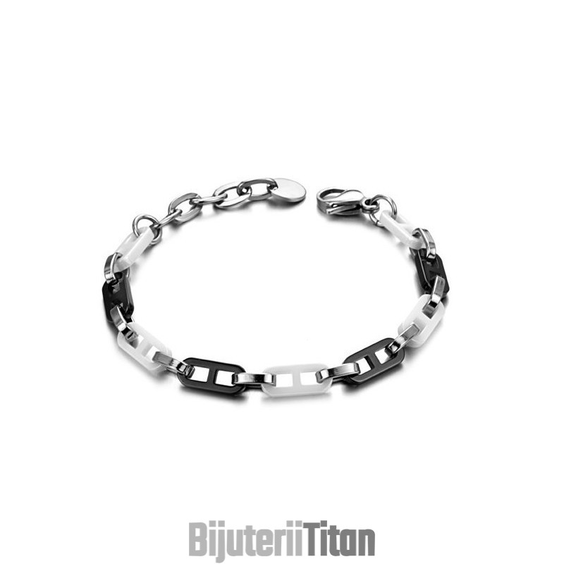 Brățară Ceramică Din Tungsten Alb-Negru De Înaltă Calitate Pentru Femei Brățară Ceramică Din Tungsten Alb-Negru De Înaltă Calitate Pentru Femei