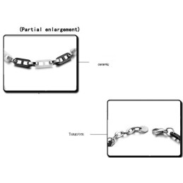 Brățară Ceramică Din Tungsten Alb-Negru De Înaltă Calitate Pentru Femei