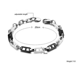 Brățară Ceramică Din Tungsten Alb-Negru De Înaltă Calitate Pentru Femei