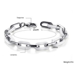 Brățară Ceramică Din Tungsten Alb De Calitate Excelentă Pentru Femei