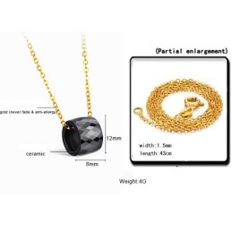 Colier Ceramic Din Tungsten Negru Pentru Femei, Pentru A Vă Bucura De O Reputație Înaltă Acasă Și În Străinătate