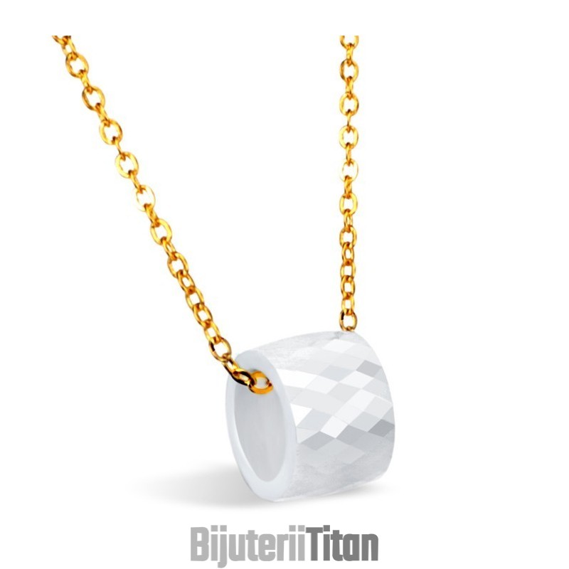 Colier Din Ceramică Din Tungsten Alb De Calitate Superioară Pentru Femei