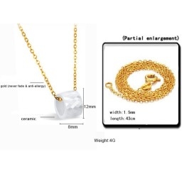 Colier Din Ceramică Din Tungsten Alb De Calitate Superioară Pentru Femei