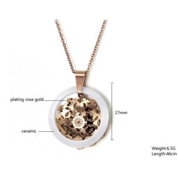 Colier Din Ceramică De Tungsten Placat Cu Aur Roz De Calitate Fiabilă