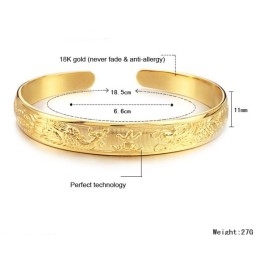Brățară Placată Cu Aur De 18K De Înaltă Calitate Pentru Femei