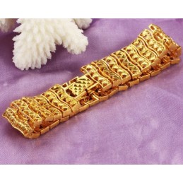 Brățară Placată Cu Aur De 18K, De Calitate Superioară, Pentru Bărbați