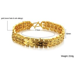 Brățară Clasică Placată Cu Aur De 18K Pentru Femei, De Calitate Excelentă