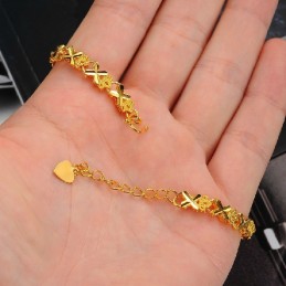 Brățară Elegantă Placată Cu Aur De 18K Pentru Femei, O Poveste Lungă