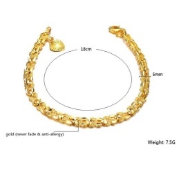 Brățară Elegantă Placată Cu Aur De 18K, Pentru Femei, Cu Calitate Și Cantitate Garantate
