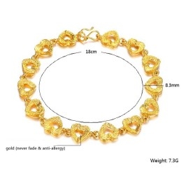 Brățară Placată Cu Aur De 18K, Model „Sweetheart”, De Renume Mondial Pentru Femei