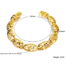 Brățară Placată Cu Aur De 18K Cu Design De Inimă Feminină, Cu O Reputație De Încredere