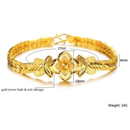 Brățară Placată Cu Aur De 18K, Cu Model Decorativ Rafinat Pentru Femei De Înaltă Calitate