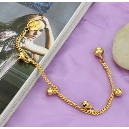Brățară Placată Cu Aur De 18K Pentru Femei, Cu Clopoței, To Have A Long Story