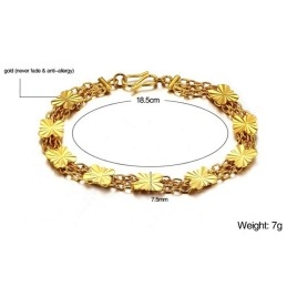 Brățară Placată Cu Aur De 18K, În Formă De Floare, Cu Calitate Și Cantitate Garantate
