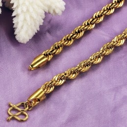 Colier Placat Cu Aur De 18K, De Calitate Fiabilă, Pentru Femei, Tip Rolă