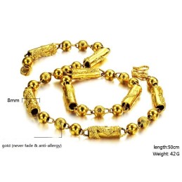 Colier Placat Cu Aur De 18K, Cu Model De Dragon Masculin De Înaltă Calitate