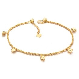 Brățară De Gleznă Placată Cu Aur De 18K Pentru Femei, De La Wide Varieties