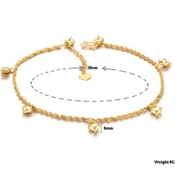 Brățară De Gleznă Placată Cu Aur De 18K Pentru Femei, De La Wide Varieties