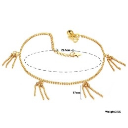 Brățară De Gleznă Placată Cu Aur De 18K, În Formă De Sferă, De Calitate Superioară Pentru Femei