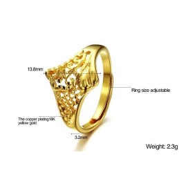 Inelul Clasic Placat Cu Aur De 18K, Regina Calității, Pentru Femei