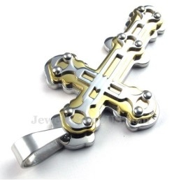 Colier Rafinat Pentru Bărbați Cu Pandantiv Cruce Din Titan (Lanț Gratuit)