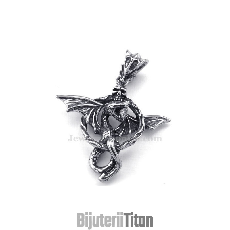 Colier Rafinat Cu Pandantiv Pterosaur Din Titan (Lanț Gratuit)