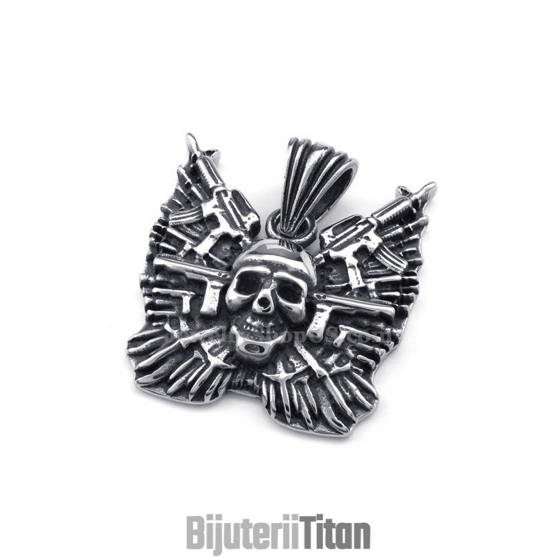 Colier Cu Pandantiv Din Craniu De Titan (Lanț Gratuit)