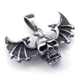 Colier Cu Pandantiv Wings Din Titan Cu Craniu (Lanț Gratuit)