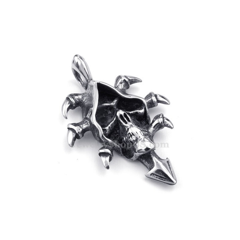 Colier Superb Cu Pandantiv Din Craniu Din Titan (Lanț Gratuit)