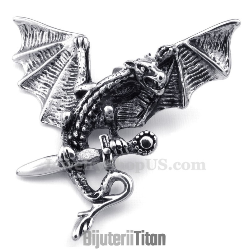 Colier Rafinat Cu Pandantiv Pterosaur Din Titan (Lanț Gratuit) Colier Rafinat Cu Pandantiv Pterosaur Din Titan (Lanț Gratuit)