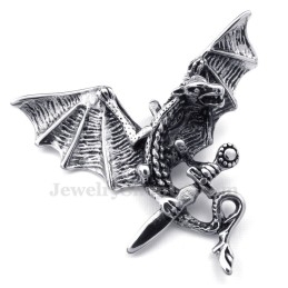 Colier Rafinat Cu Pandantiv Pterosaur Din Titan (Lanț Gratuit)