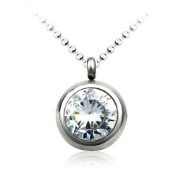 Pandantiv Din Titan La Modă Cu Diamant - Lanț Gratuit