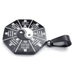 Colier Cu Pandantiv Din Titan Cu Diagrame Black Eight (Lanț Gratuit)