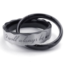 Colier Rafinat Din Titan Cu Pandantiv Cu Cercuri Interconectate Pentru Cupluri (Lanț Gratuit) (O Pereche)