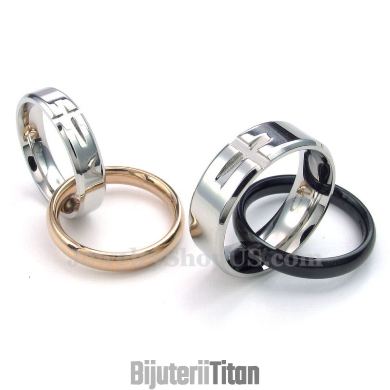 Colier Cu Pandantiv Din Titan Cu Cercuri Interconectate Pentru Cupluri (Lanț Gratuit) (O Pereche)