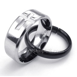 Colier Cu Pandantiv Din Titan Cu Cercuri Interconectate Pentru Cupluri (Lanț Gratuit) (O Pereche)