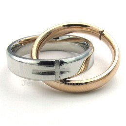 Colier Cu Pandantiv Din Titan Cu Cercuri Interconectate Pentru Cupluri (Lanț Gratuit) (O Pereche)