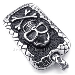 Colier Cu Pandantiv Din Titan Cu Craniu Cards (Lanț Gratuit)