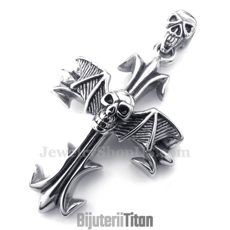 Colier Cu Pandantiv Din Craniu De Titan (Lanț Gratuit)