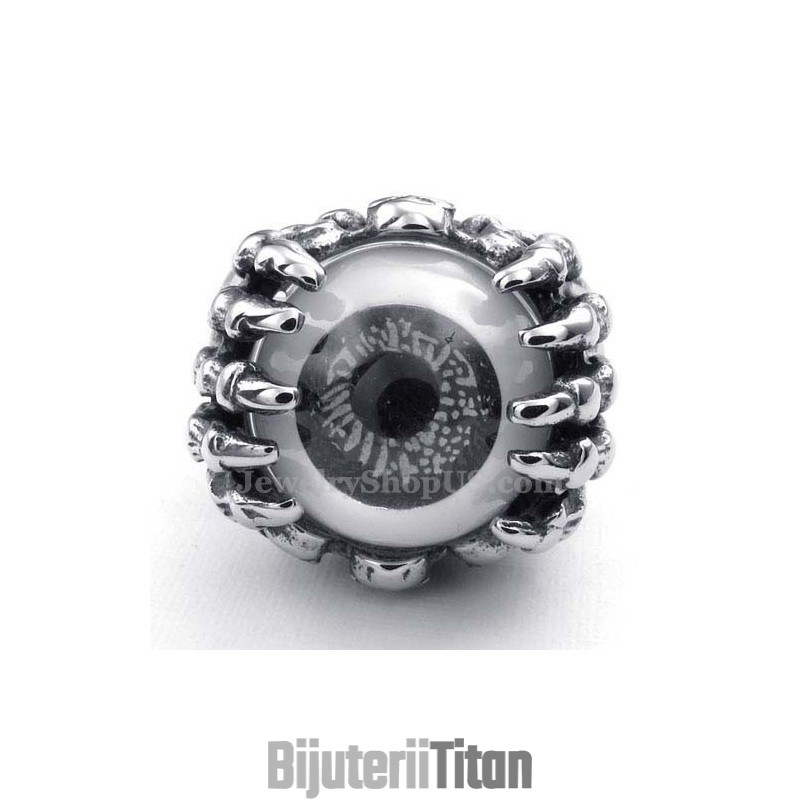 Inel De Titan Negru Cu Ochi Inel De Titan Negru Cu Ochi