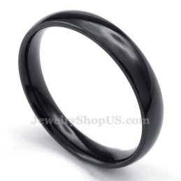 Inel Neted Din Titan Negru De 4 Mm