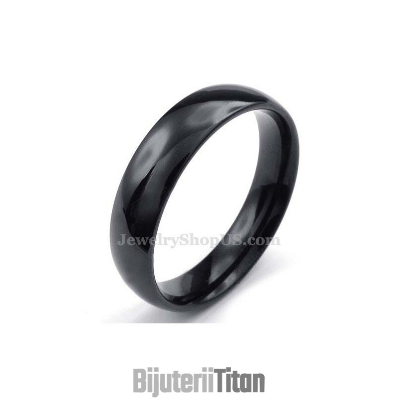 Inel Neted Din Titan Negru De 5 Mm Inel Neted Din Titan Negru De 5 Mm