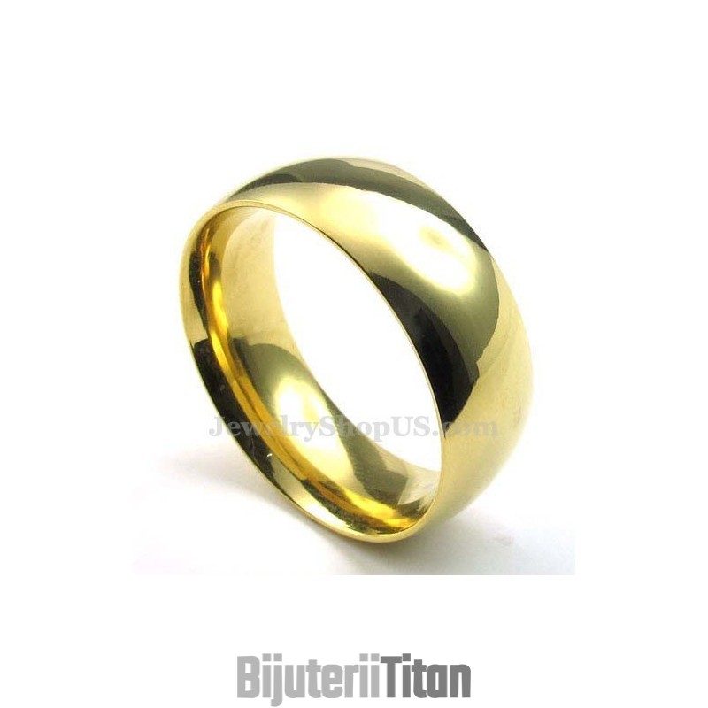 Inel Rotund Din Titan Auriu De 8 Mm Inel Rotund Din Titan Auriu De 8 Mm