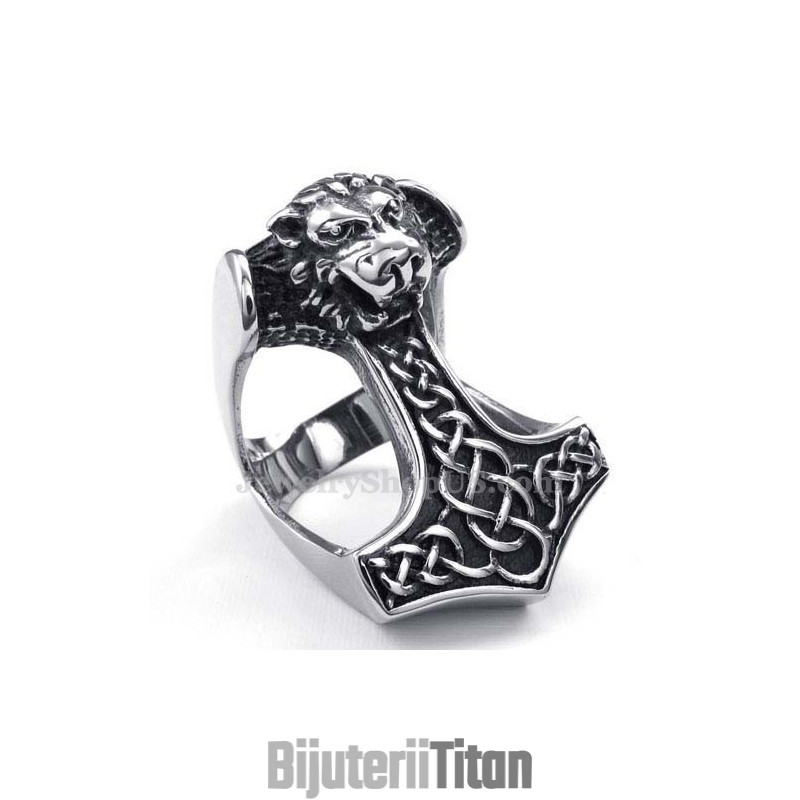 Inel Masonic Cu Leu Din Titan Inel Masonic Cu Leu Din Titan