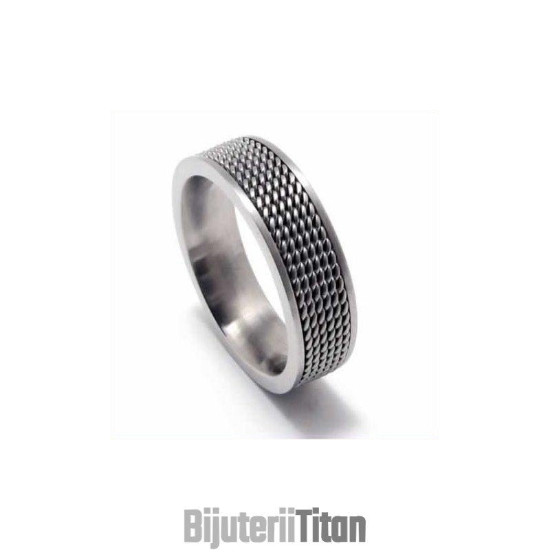 Inel De Titan Bărbătesc Meshed De 8 Mm Inel De Titan Bărbătesc Meshed De 8 Mm