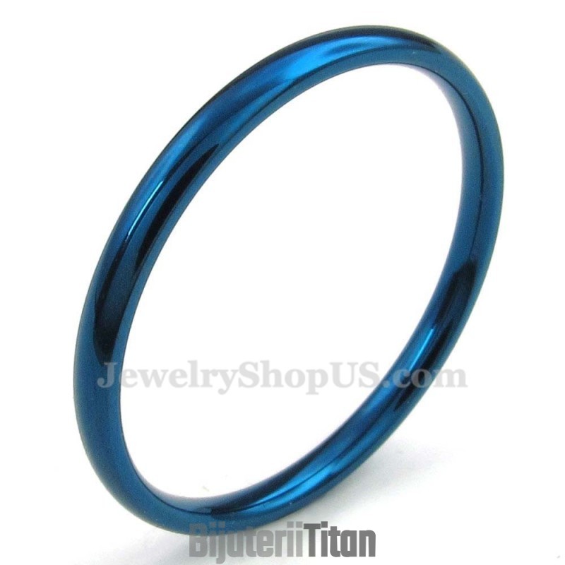 Inel Rotund Albastru Din Titan De 2 Mm Inel Rotund Albastru Din Titan De 2 Mm