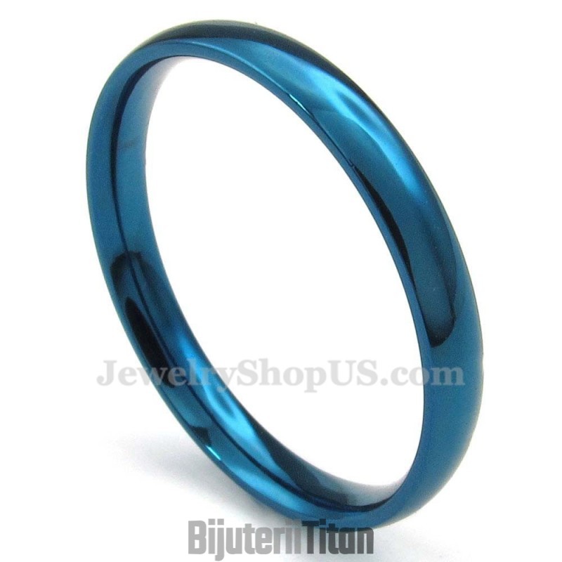 Inel Rotund Albastru Din Titan De 3 Mm Inel Rotund Albastru Din Titan De 3 Mm