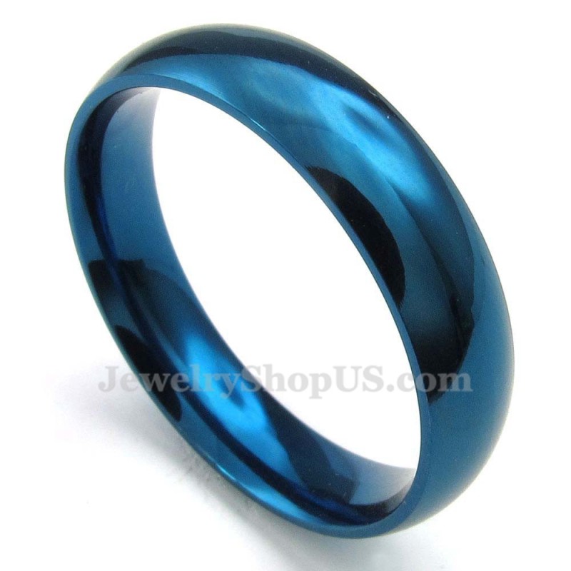 Inel Rotund Albastru Din Titan De 5 Mm Inel Rotund Albastru Din Titan De 5 Mm