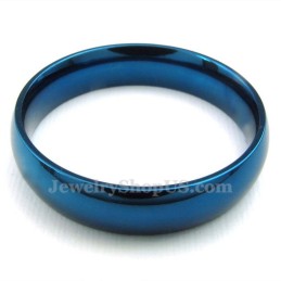 Inel Rotund Albastru Din Titan De 5 Mm