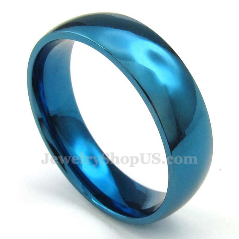 Inel Rotund Albastru Din Titan De 6 Mm Inel Rotund Albastru Din Titan De 6 Mm